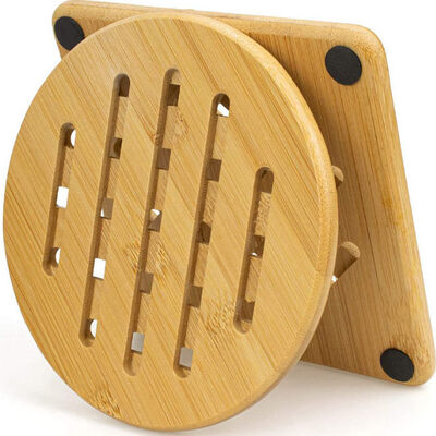 Cuscinetti caldi di legno di bambù naturale di treppiedi della cucina termoresistenti