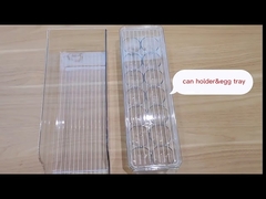BPA Free Clear Plastic Fridge Storage Boxes Bins 6pcs