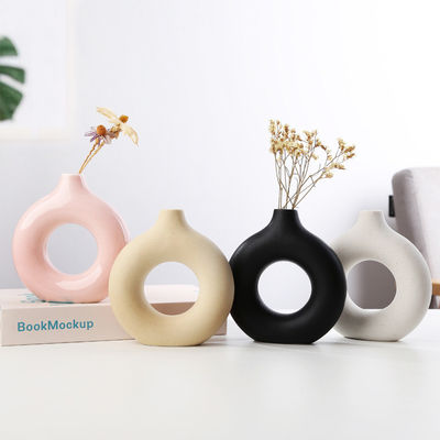 Vaso rotondo multicolore nordico della ciambella del fiore per la decorazione domestica