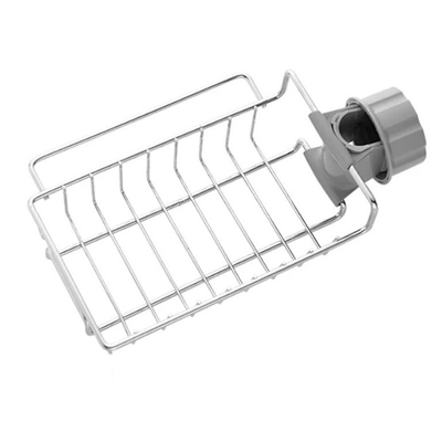 Supporto Grey Modern della spugna del rubinetto della cucina di acciaio inossidabile