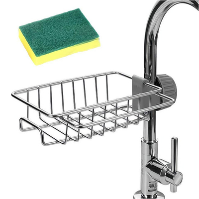 Supporto Grey Modern della spugna del rubinetto della cucina di acciaio inossidabile
