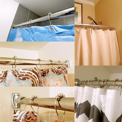 Anelli di tenda multicolori della doccia di acciaio inossidabile per il bagno