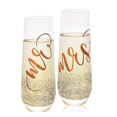 9 Oz Champagne Glasses Clear Plastic Unbreakable di plastica