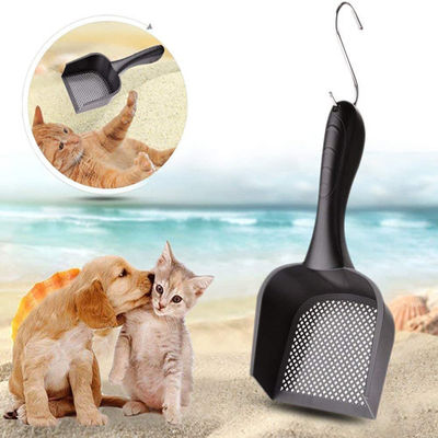 Pala fine di Scooper della lettiera dei piccoli fori di plastica neri per Cat Dog