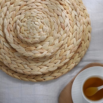 Stuoie di posto di Hyacinth Round Braided Rattan Woven dell'acqua 25cm