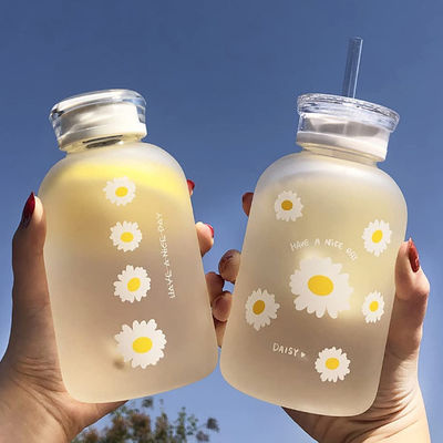portatile della scala di Juice Cute Water Bottle With del latte 480ml trasparente
