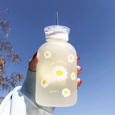 portatile della scala di Juice Cute Water Bottle With del latte 480ml trasparente