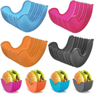 Contenitore regolabile ritrattabile di hamburger del silicone multicolore