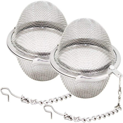 Argento 304 filtri da Mesh Tea Ball Tea Strainer dell'acciaio inossidabile per tè