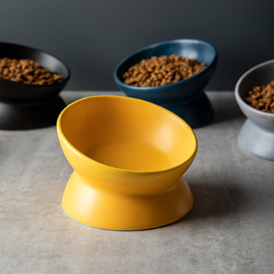 Animale domestico allevato ceramico multicolore di Cat Bowls Elevated Porcelain For