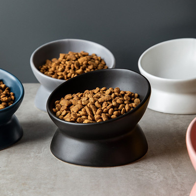 Animale domestico allevato ceramico multicolore di Cat Bowls Elevated Porcelain For