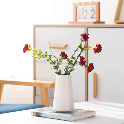 Vaso ceramico bianco di stile di minimalismo per la scrivania del salone della cucina della camera da letto