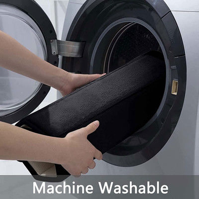 Tappetini da bagno in gomma nera morbida in memory foam assorbente antiscivolo