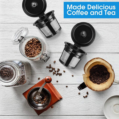 Filtri da caffè riutilizzabili universali in acciaio inossidabile ecologici