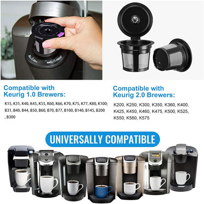 Filtri da caffè riutilizzabili universali in acciaio inossidabile ecologici