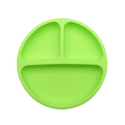 Piatti in silicone multicolore per alimenti per bambini con ventosa e coperchi
