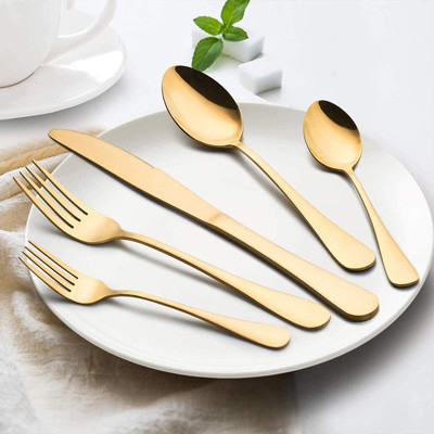 Posate Utensili da cucina Gold Set di posate in acciaio inossidabile