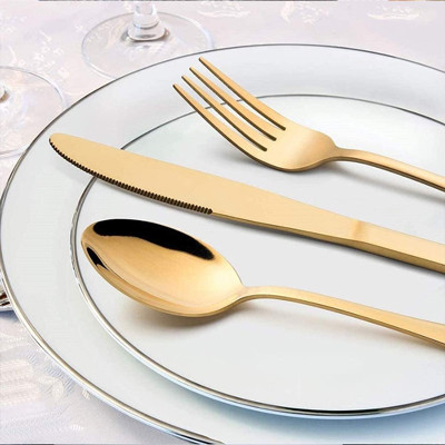 Posate Utensili da cucina Gold Set di posate in acciaio inossidabile