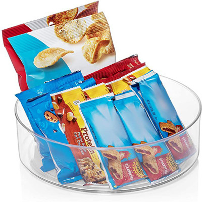 Chiaro organizzatore girante di plastica rotondo For Kitchen di stoccaggio della piattaforma girevole
