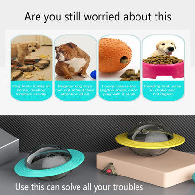 Pianeta di plastica blu giallo Toy Ball Dog Flying Saucer dell'animale domestico