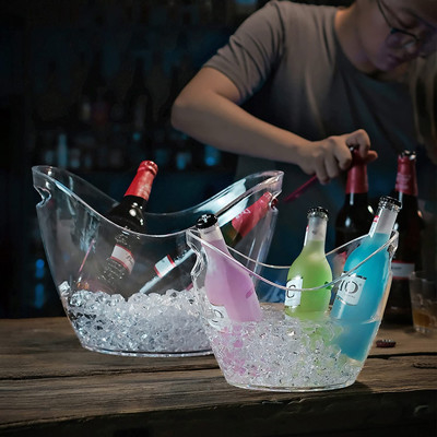 Bevanda ovale di plastica del partito di stoccaggio i secchielli del ghiaccio da 5 litri per la bottiglia di birra