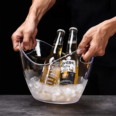 Bevanda ovale di plastica del partito di stoccaggio i secchielli del ghiaccio da 5 litri per la bottiglia di birra