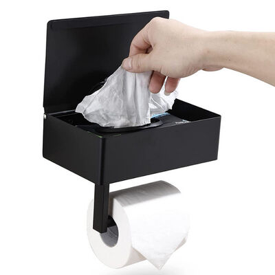 Distributore di carta igienica fissato al muro di acciaio inossidabile per il bagno