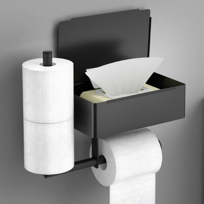 Distributore di carta igienica fissato al muro di acciaio inossidabile per il bagno