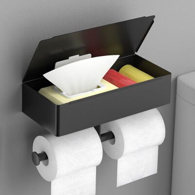 Distributore di carta igienica fissato al muro di acciaio inossidabile per il bagno