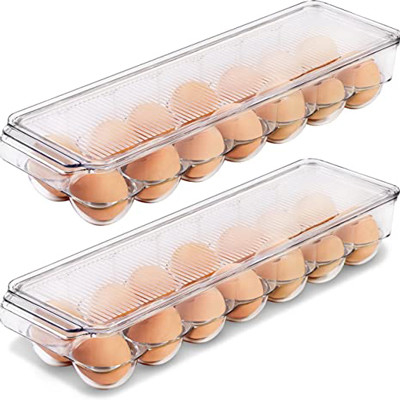 Contenitore dell'uovo del frigorifero della cucina 14PCS con il coperchio e la maniglia