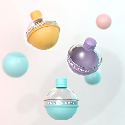 Muffa 100ml della palla di ghiaccio del silicone dei vassoi del cubetto di ghiaccio della sfera del cerchio della lampadina