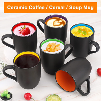 Ristorante tazze di caffè ceramiche da 16 once multicolori per il cappuccino del tè del caffè