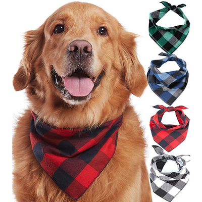 Piccolo cotone di media grandezza 100% della bandana del cane del plaid della Buffalo dei cuccioli dei cani