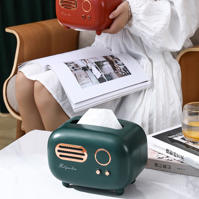 Retro materiale radiofonico d'annata da tavolino di Tissue Box Plastic del modello