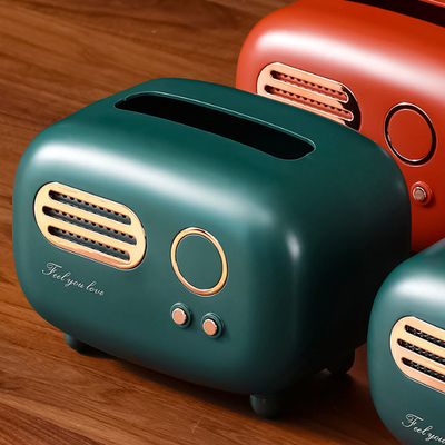 Retro materiale radiofonico d'annata da tavolino di Tissue Box Plastic del modello