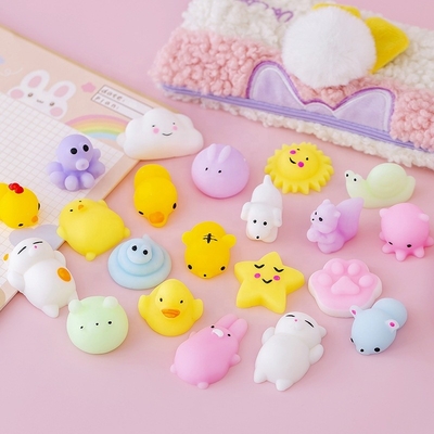 Giocattoli di irrequietezza di 50PCS TPR Mini Animal Squishy Stress Toys Mochi per distensione della tensione