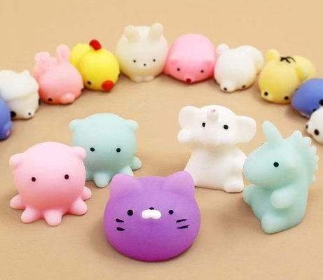 Giocattoli di irrequietezza di 50PCS TPR Mini Animal Squishy Stress Toys Mochi per distensione della tensione