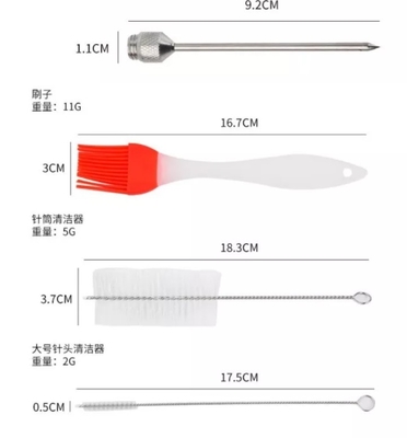 Insieme all'aperto della marinata dell'iniettore degli strumenti e degli accessori del BARBECUE di acciaio inossidabile Turchia