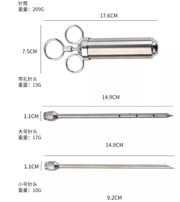 Insieme all'aperto della marinata dell'iniettore degli strumenti e degli accessori del BARBECUE di acciaio inossidabile Turchia