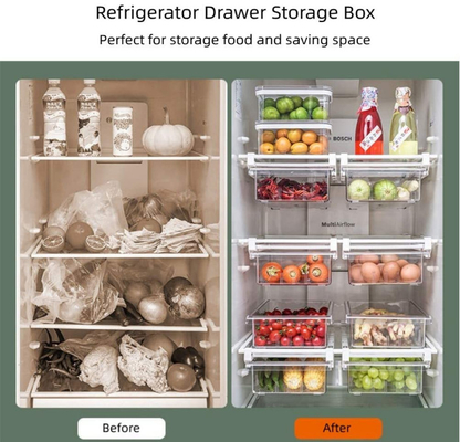 I contenitori di stoccaggio della famiglia dell'alimento delle bevande estraggono l'organizzatore Drawers 600g del frigorifero