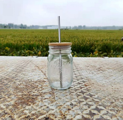 tazze riutilizzabili dei bicchieri del barattolo di Mason Mouth Smoothie Cups Mason delle tazze di tè della bolla 500ml ampie