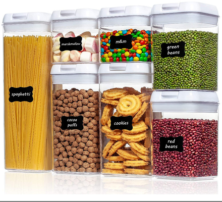 contenitori di stoccaggio ermetici liberi della famiglia della cucina di 7pcs BPA con i coperchi facili della serratura