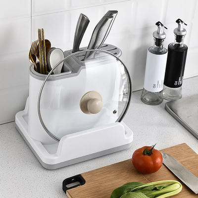 Scaffale multifunzionale di plastica di stoccaggio del coltello e del cucchiaio delle stoviglie della cucina