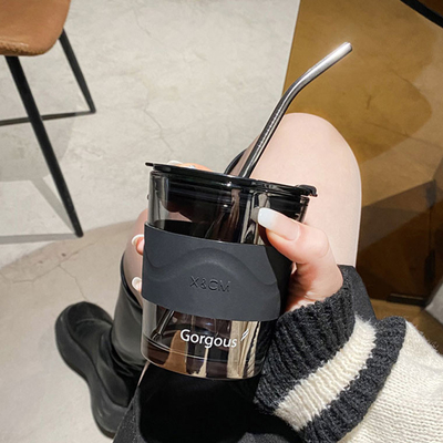 Le tazze beventi di abitudine di vetro semplice di ISO14001 500ML aggrediscono per il caffè del cappuccino