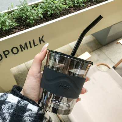 Le tazze beventi di abitudine di vetro semplice di ISO14001 500ML aggrediscono per il caffè del cappuccino