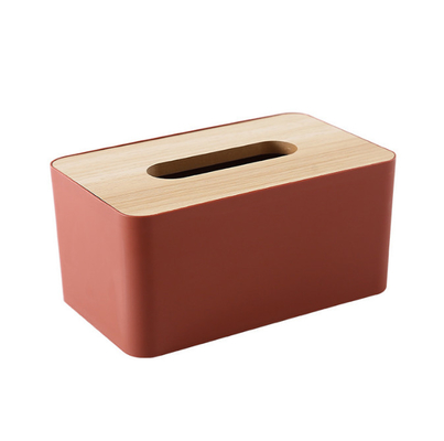 Scatola di bambù di legno del tessuto dei contenitori di stoccaggio rettangolari smontabili della famiglia