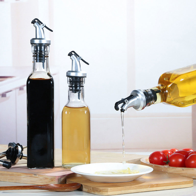 ampolliera dell'all'aceto di Olive Oil Dispenser Bottles Clear di vetro di 250ml 500ml con l'olio di Pourers