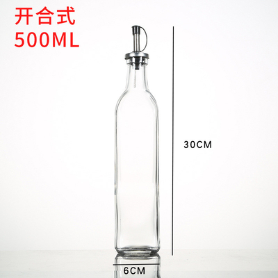 ampolliera dell'all'aceto di Olive Oil Dispenser Bottles Clear di vetro di 250ml 500ml con l'olio di Pourers