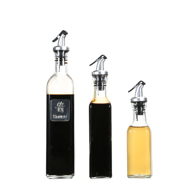 ampolliera dell'all'aceto di Olive Oil Dispenser Bottles Clear di vetro di 250ml 500ml con l'olio di Pourers