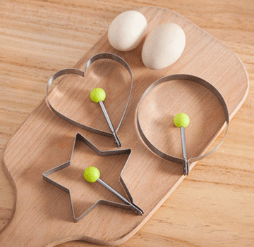 Creatore della muffa della forma del pancake di acciaio inossidabile Fried Egg Rings Egg Shaper con la maniglia